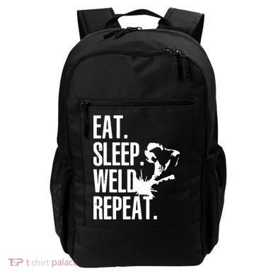 Eat Sleep Weld Repeat Welder Backpack