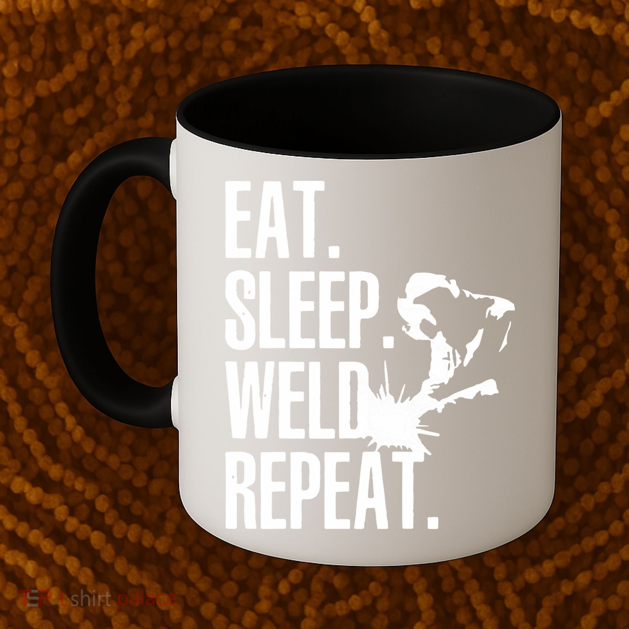 Eat Sleep Weld Repeat Welder Coffee Mug
