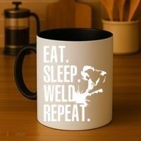 Eat Sleep Weld Repeat Welder Coffee Mug thumb 4