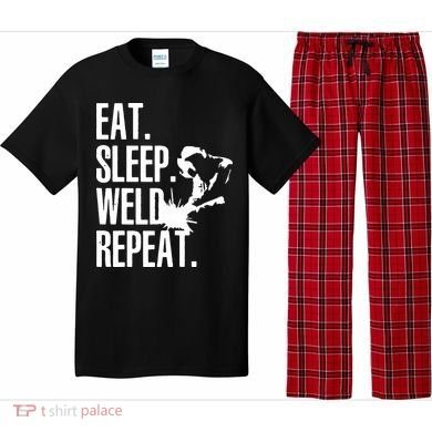 Eat Sleep Weld Repeat Welder Pajama Set