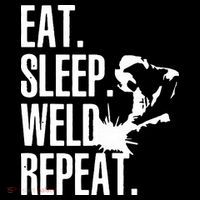 Eat Sleep Weld Repeat Welder Women's Hoodie thumb 2