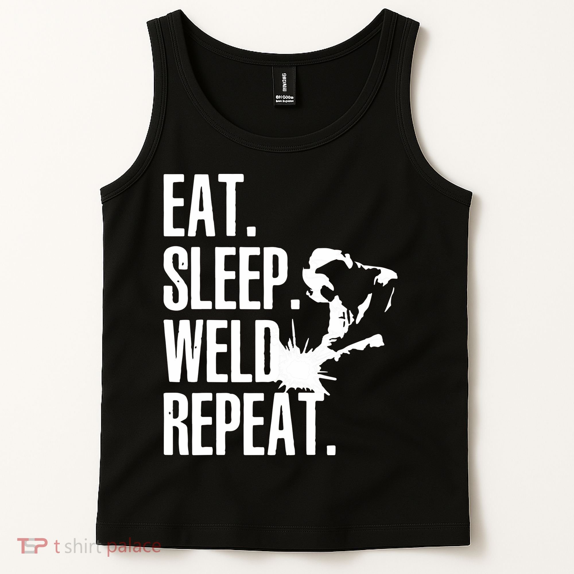 Eat Sleep Weld Repeat Welder Tank Top