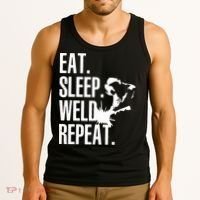 Eat Sleep Weld Repeat Welder Tank Top thumb 3