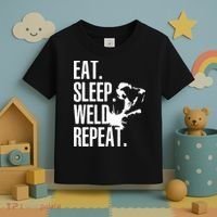 Eat Sleep Weld Repeat Welder Toddler T-Shirt thumb 3