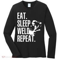 Eat Sleep Weld Repeat Welder Women's Long Sleeve Shirt thumb 0