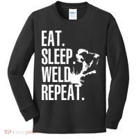 Eat Sleep Weld Repeat Welder Kids Long Sleeve Shirt thumb 0