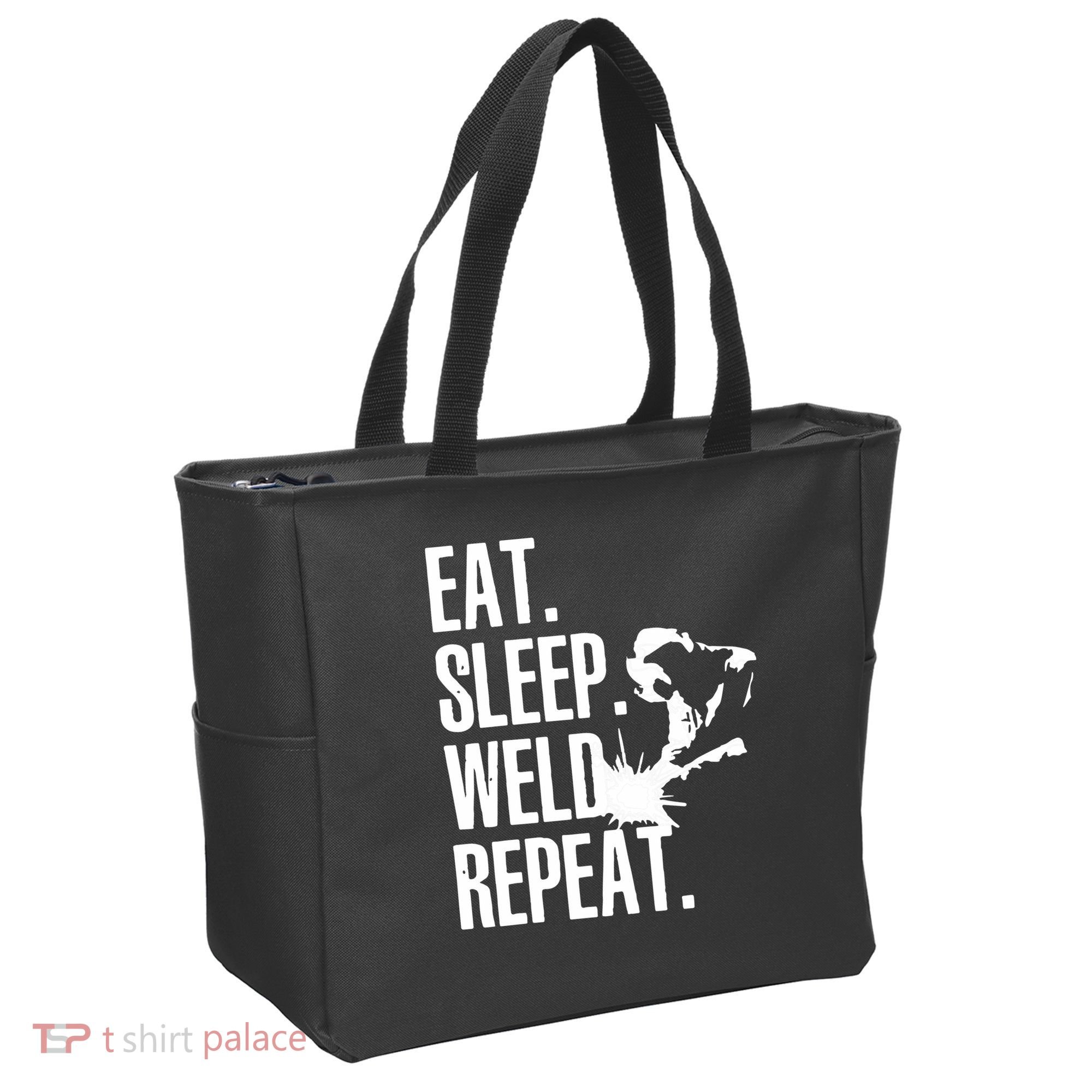 Eat Sleep Weld Repeat Welder Tote Bag