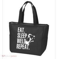 Eat Sleep Weld Repeat Welder Tote Bag thumb 3