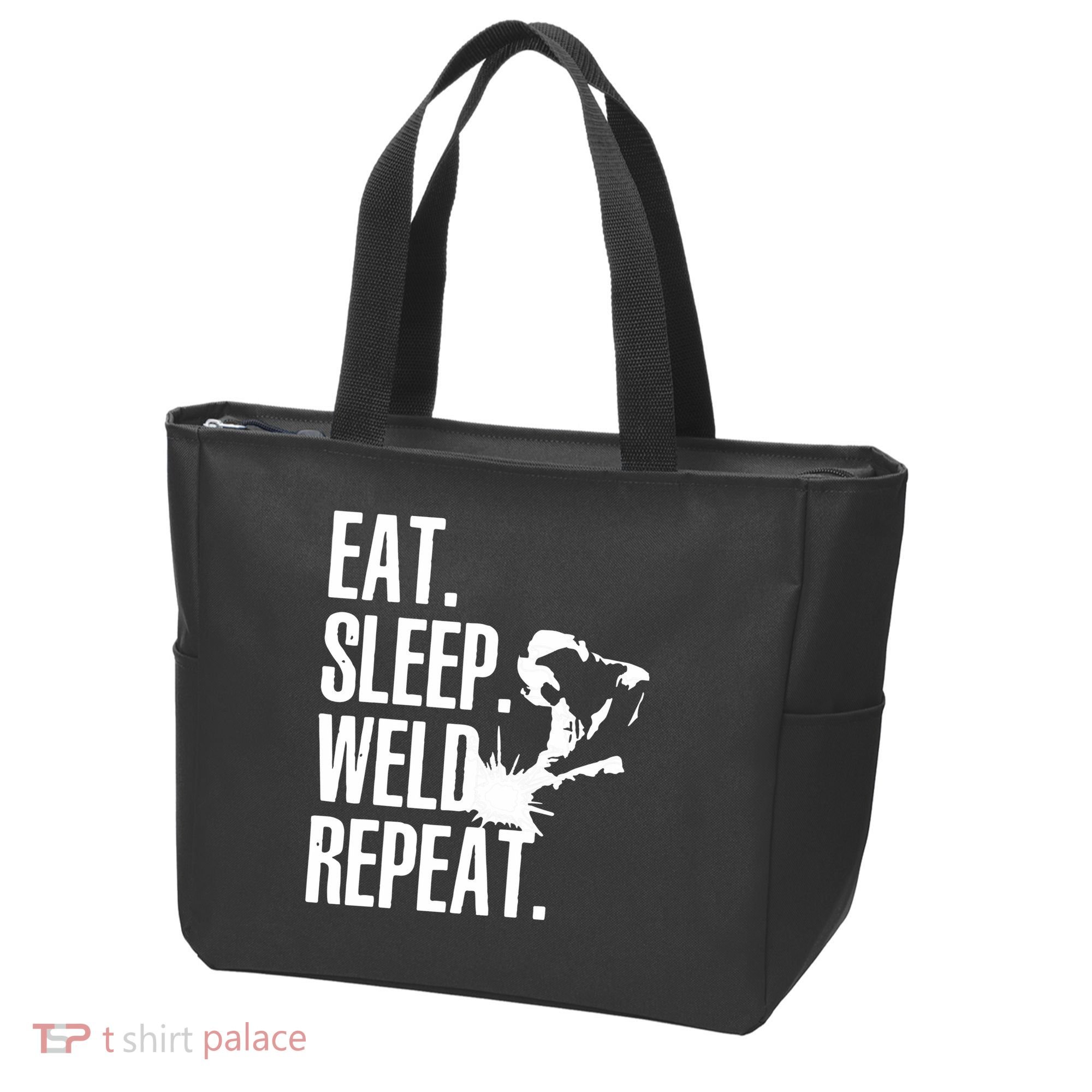 Eat Sleep Weld Repeat Welder Tote Bag