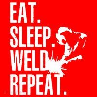 Eat Sleep Weld Repeat Welder Santa Hat thumb 1