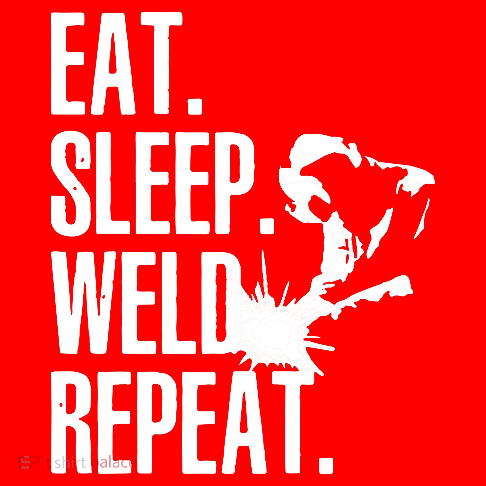 Eat Sleep Weld Repeat Welder Santa Hat