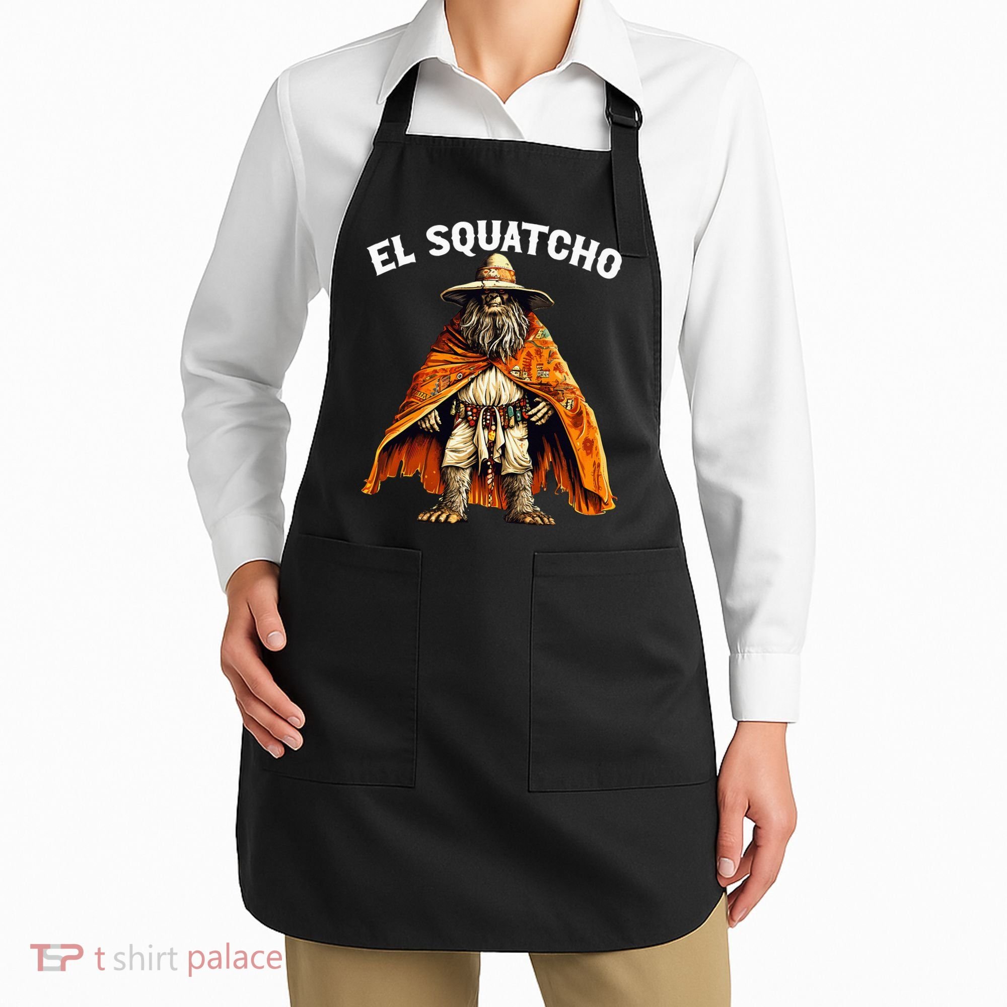 El Squatcho Western Mexican Bigfoot Sasquatch Lover Apron