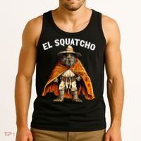 El Squatcho Western Mexican Bigfoot Sasquatch Lover Tank Top thumb 3