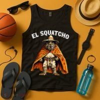 El Squatcho Western Mexican Bigfoot Sasquatch Lover Tank Top thumb 4