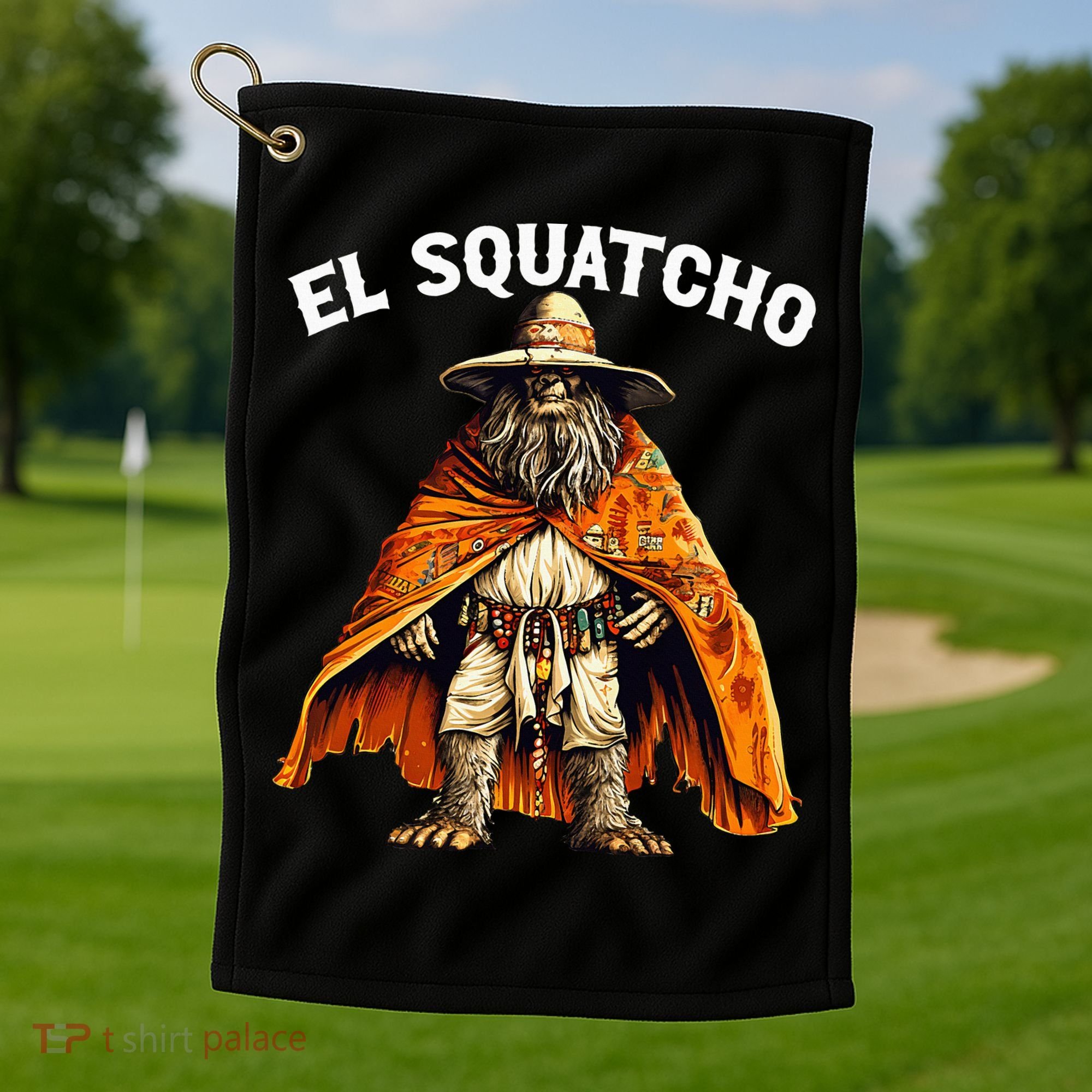 El Squatcho Western Mexican Bigfoot Sasquatch Lover Golf Towel