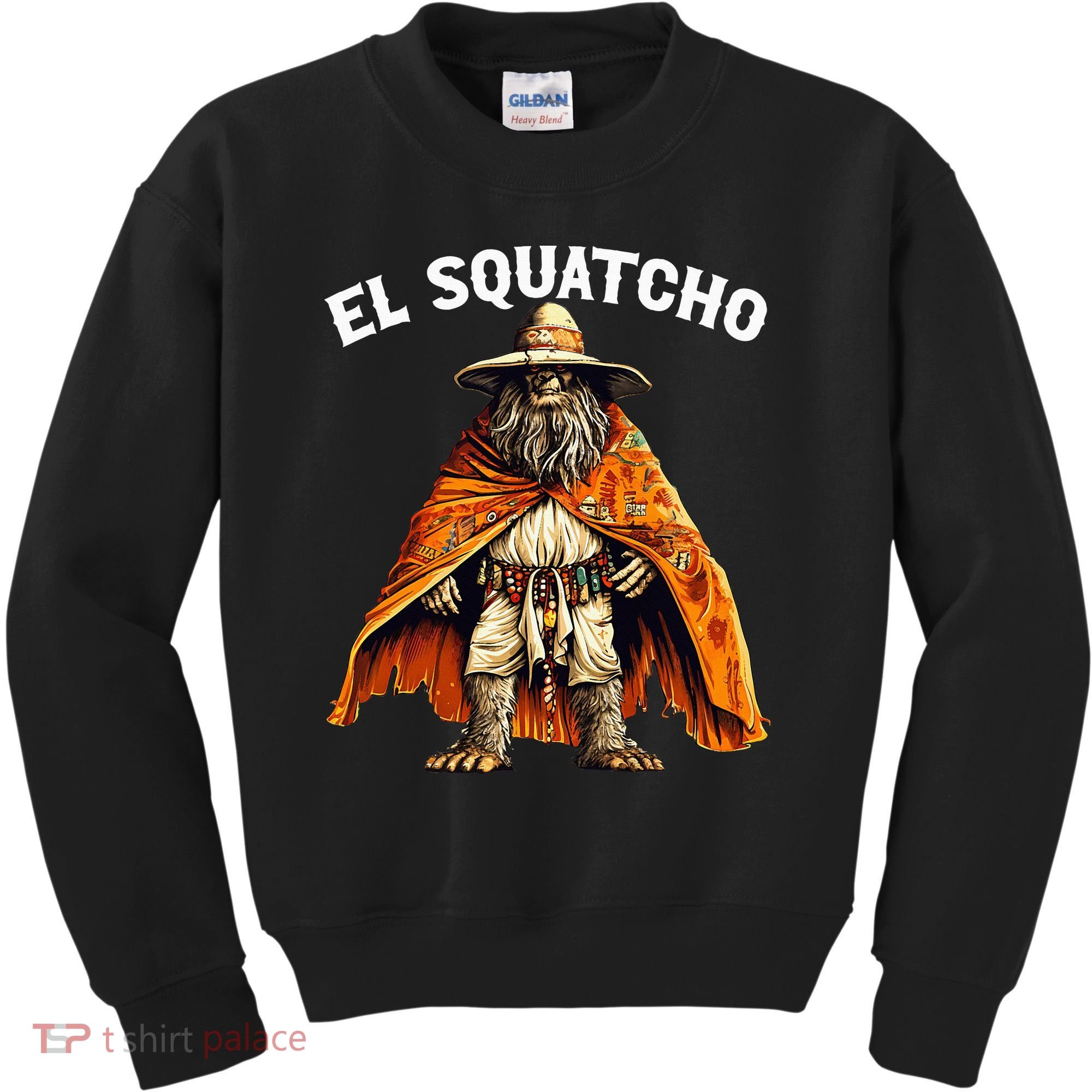 El Squatcho Western Mexican Bigfoot Sasquatch Lover Kids Sweatshirt