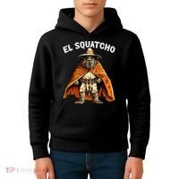 El Squatcho Western Mexican Bigfoot Sasquatch Lover Kids Hoodie thumb 4