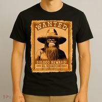 El Squatcho Wanted Poster – Western Bigfoot Funny Sasquatch T-Shirt thumb 3