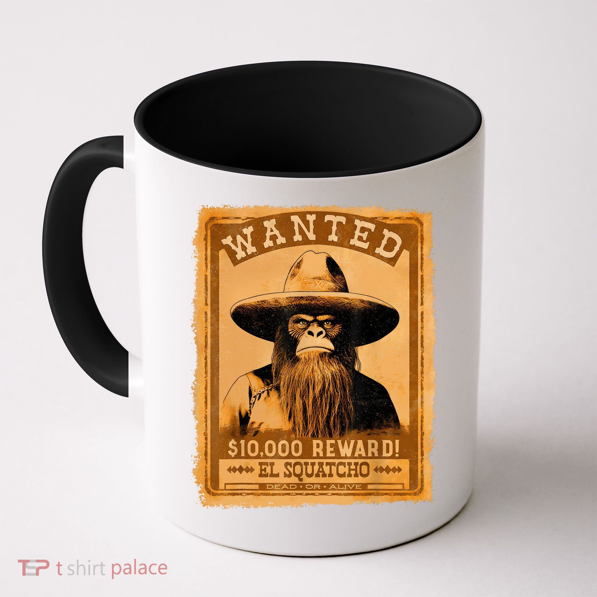 El Squatcho Wanted Poster – Western Bigfoot Funny Sasquatch Coffee Mug
