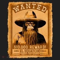 El Squatcho Wanted Poster – Western Bigfoot Funny Sasquatch Beanie thumb 2