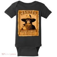 El Squatcho Wanted Poster – Western Bigfoot Funny Sasquatch Baby Bodysuit thumb 0
