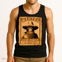 El Squatcho Wanted Poster – Western Bigfoot Funny Sasquatch Tank Top thumb 3