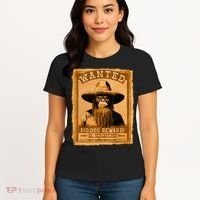 El Squatcho Wanted Poster – Western Bigfoot Funny Sasquatch Women's T-Shirt thumb 4