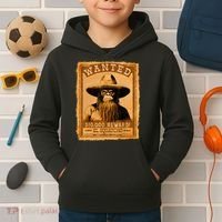El Squatcho Wanted Poster – Western Bigfoot Funny Sasquatch Kids Hoodie thumb 2