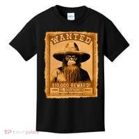 El Squatcho Wanted Poster – Western Bigfoot Funny Sasquatch Kids T-Shirt thumb 0