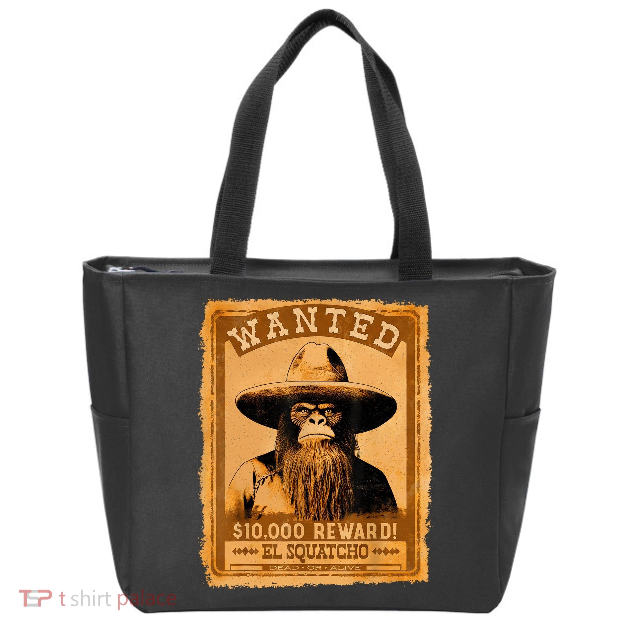 El Squatcho Wanted Poster – Western Bigfoot Funny Sasquatch Tote Bag