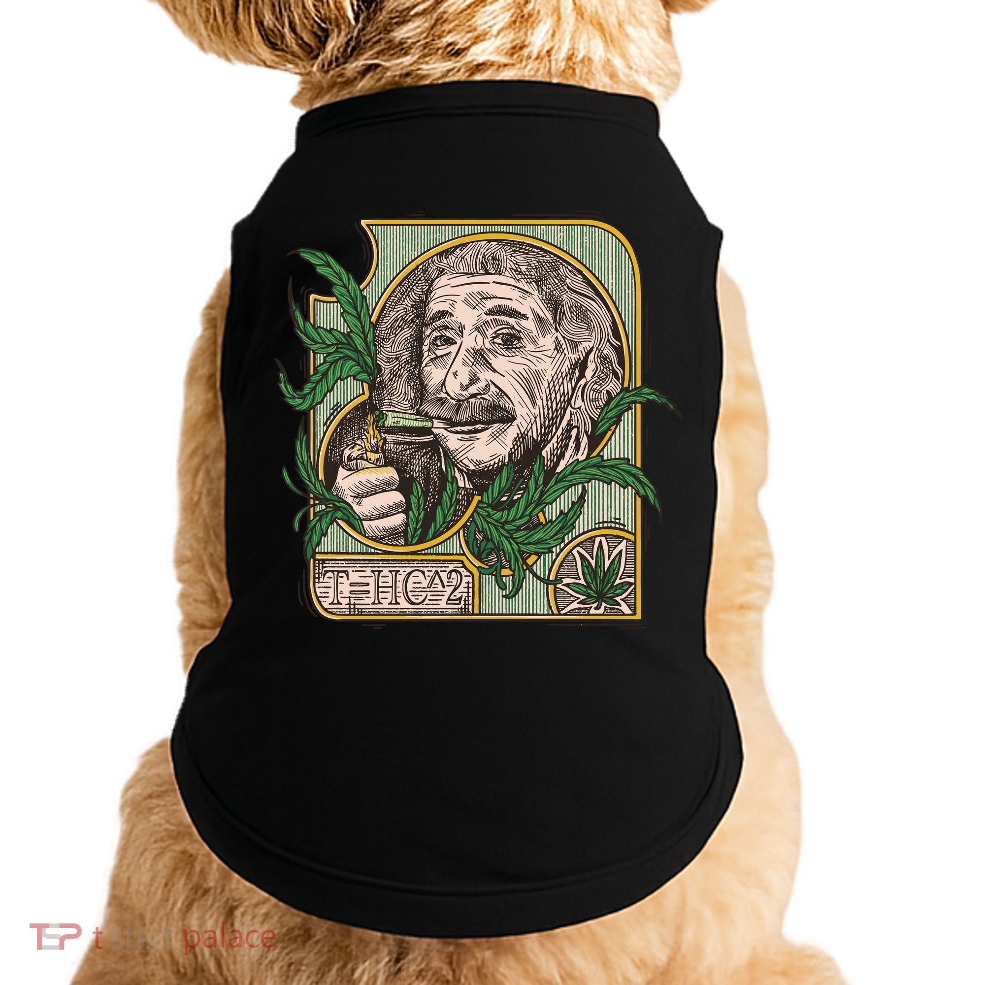 Einstein Smoking Weed Doggie Tank