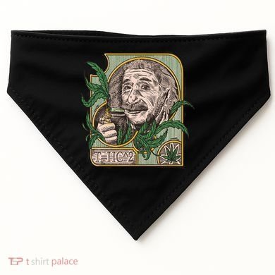 Einstein Smoking Weed USA-Made Doggie Bandana