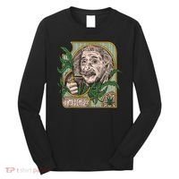 Einstein Smoking Weed Long Sleeve Shirt thumb 0