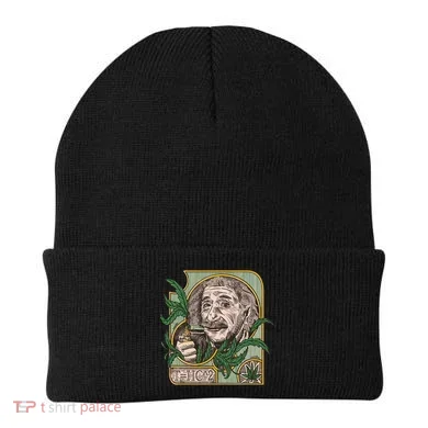 Einstein Smoking Weed Beanie