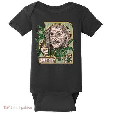 Einstein Smoking Weed Baby Bodysuit