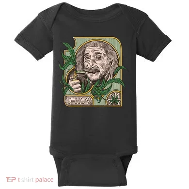 Einstein Smoking Weed Baby Bodysuit