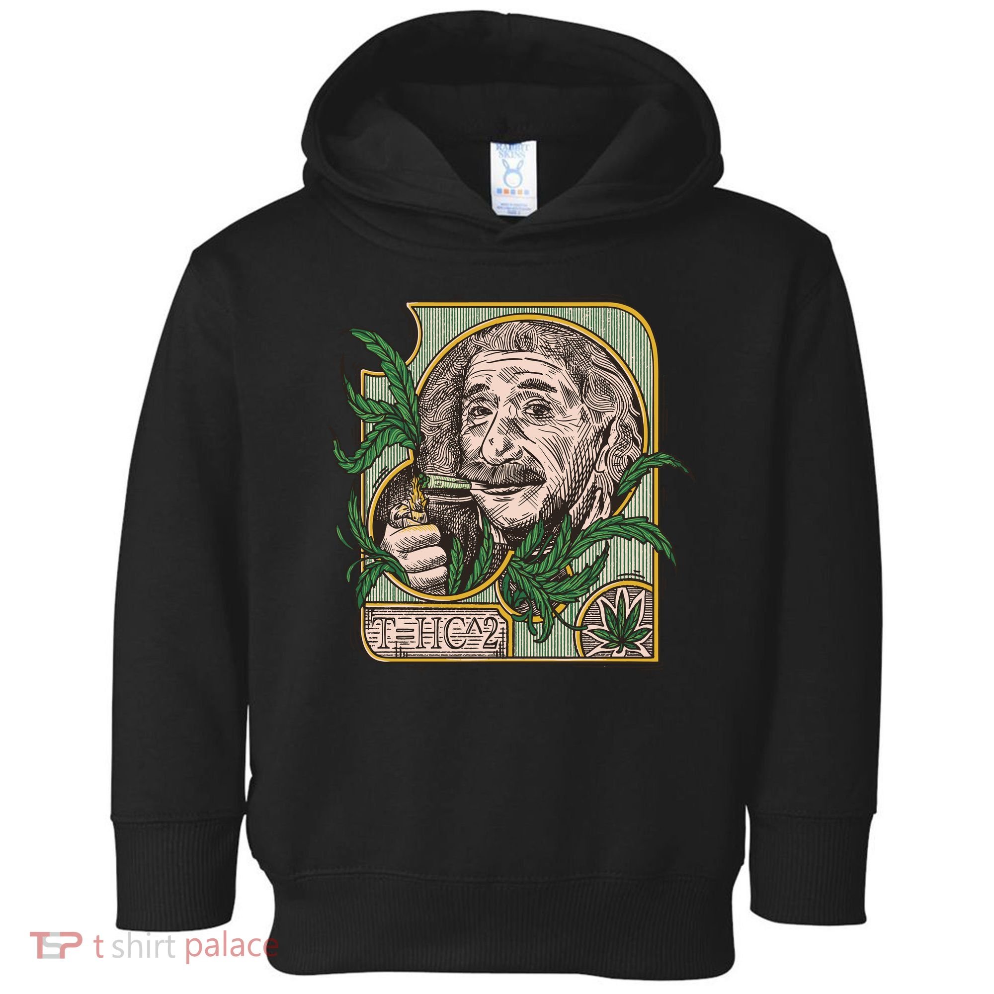 Einstein Smoking Weed Toddler Hoodie