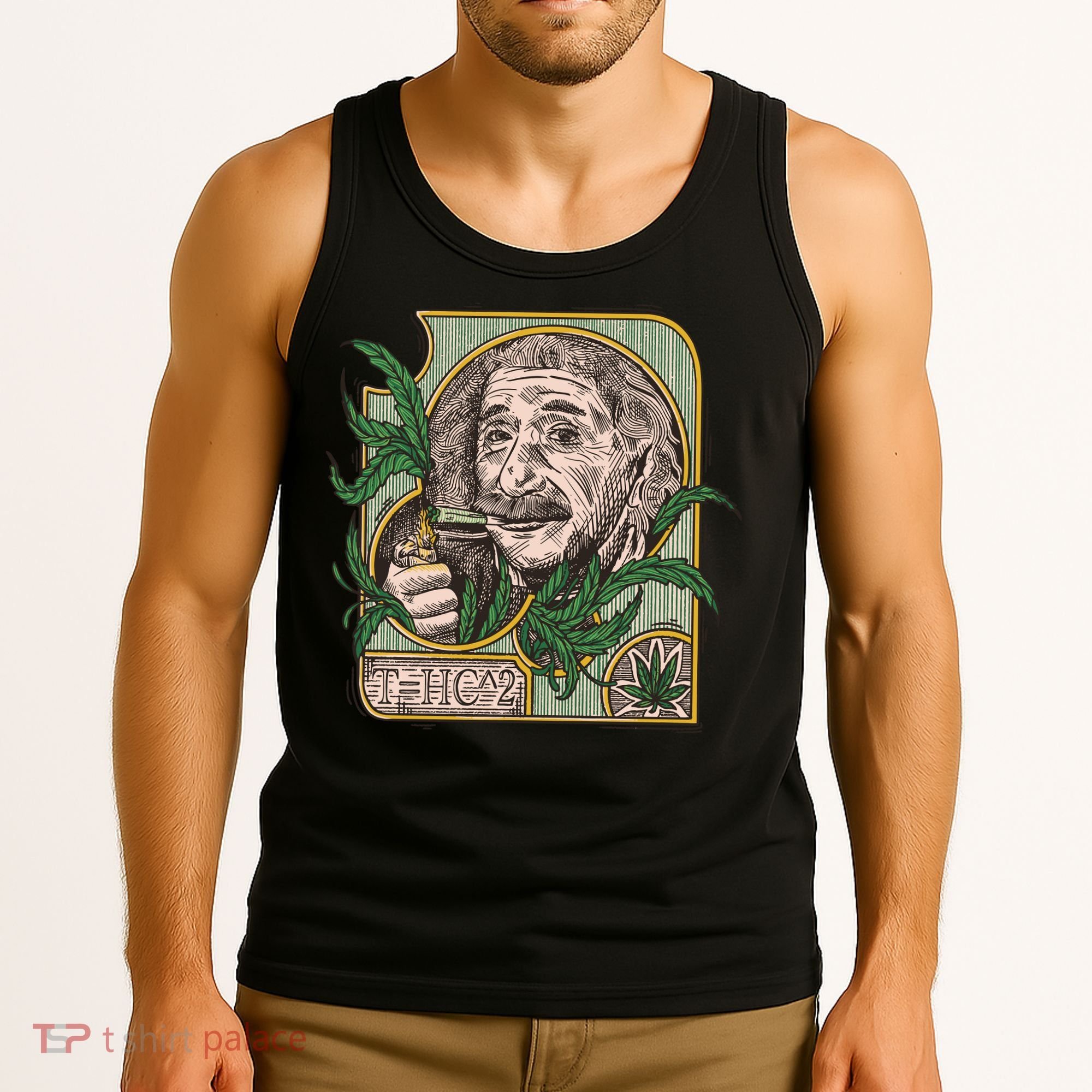 Einstein Smoking Weed Tank Top