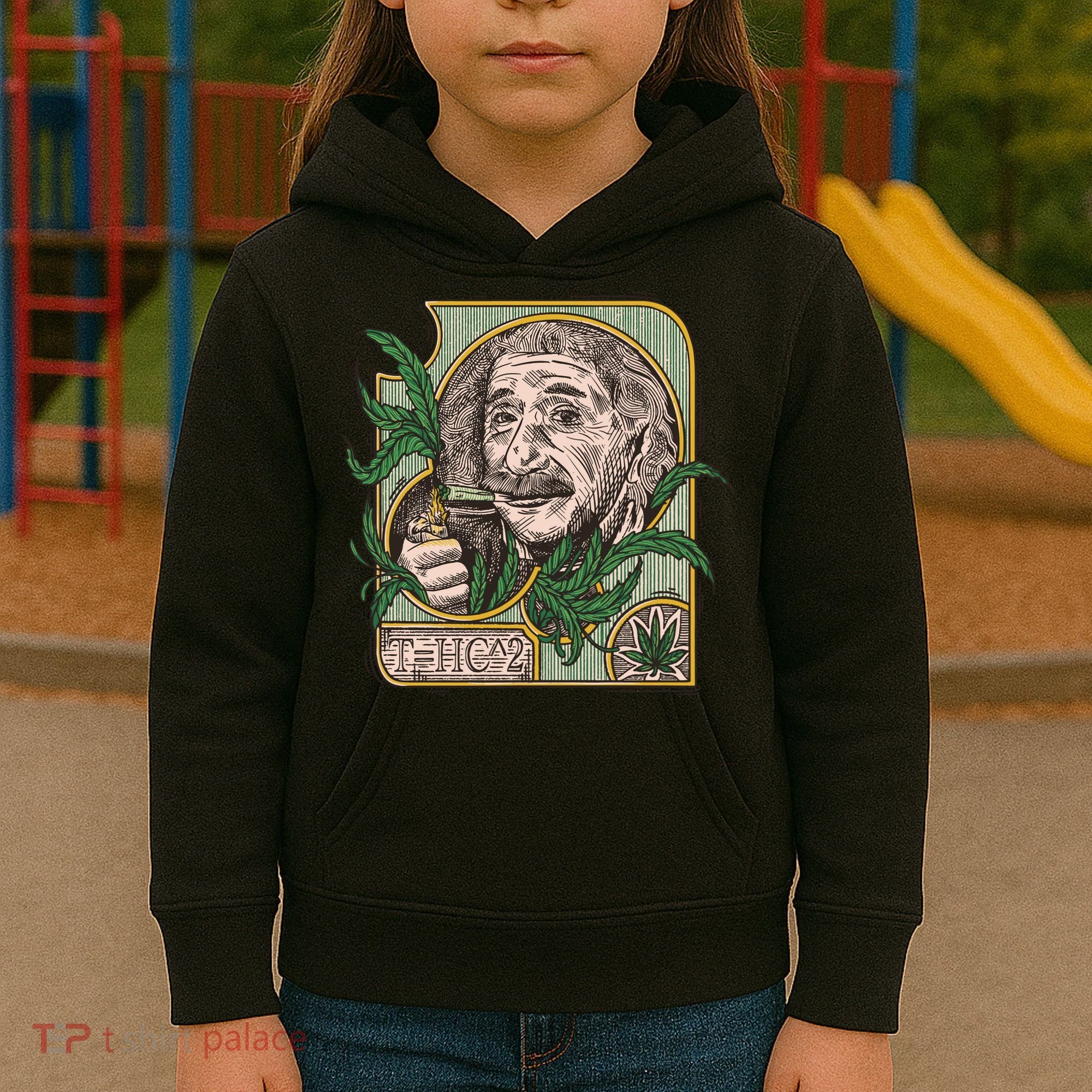 Einstein Smoking Weed Kids Hoodie