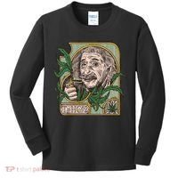Einstein Smoking Weed Kids Long Sleeve Shirt thumb 0
