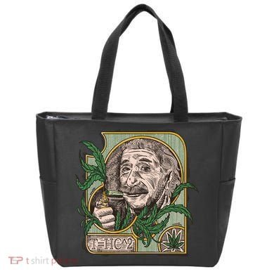 Einstein Smoking Weed Tote Bag