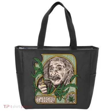 Einstein Smoking Weed Tote Bag
