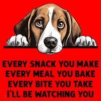 Every Snack You Make Every Meal You Bake Funny Beagle Santa Hat thumb 1