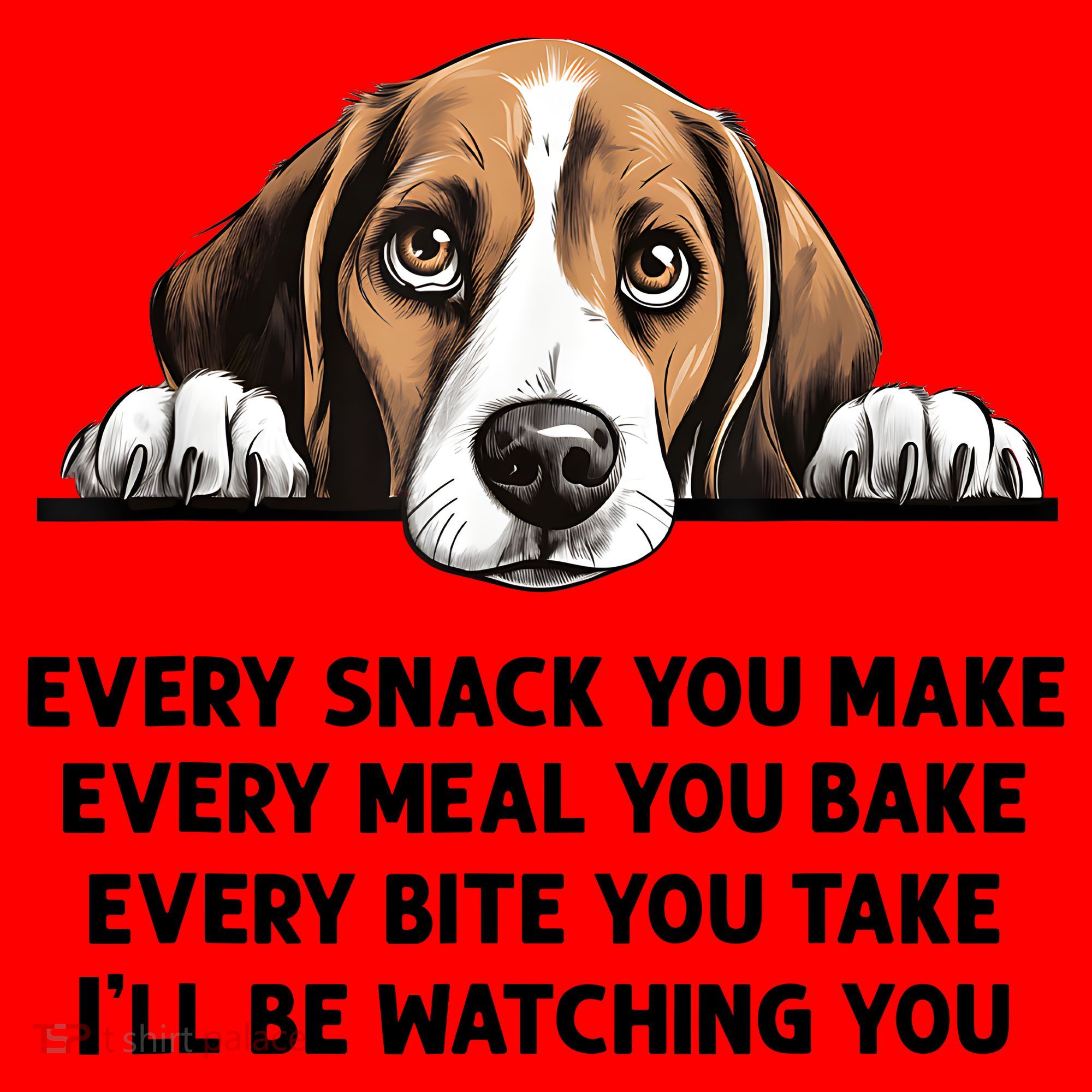 Every Snack You Make Every Meal You Bake Funny Beagle Santa Hat