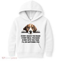 Every Snack You Make Every Meal You Bake Funny Beagle Kids Hoodie thumb 0