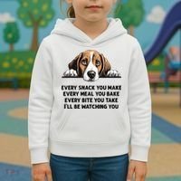 Every Snack You Make Every Meal You Bake Funny Beagle Kids Hoodie thumb 3