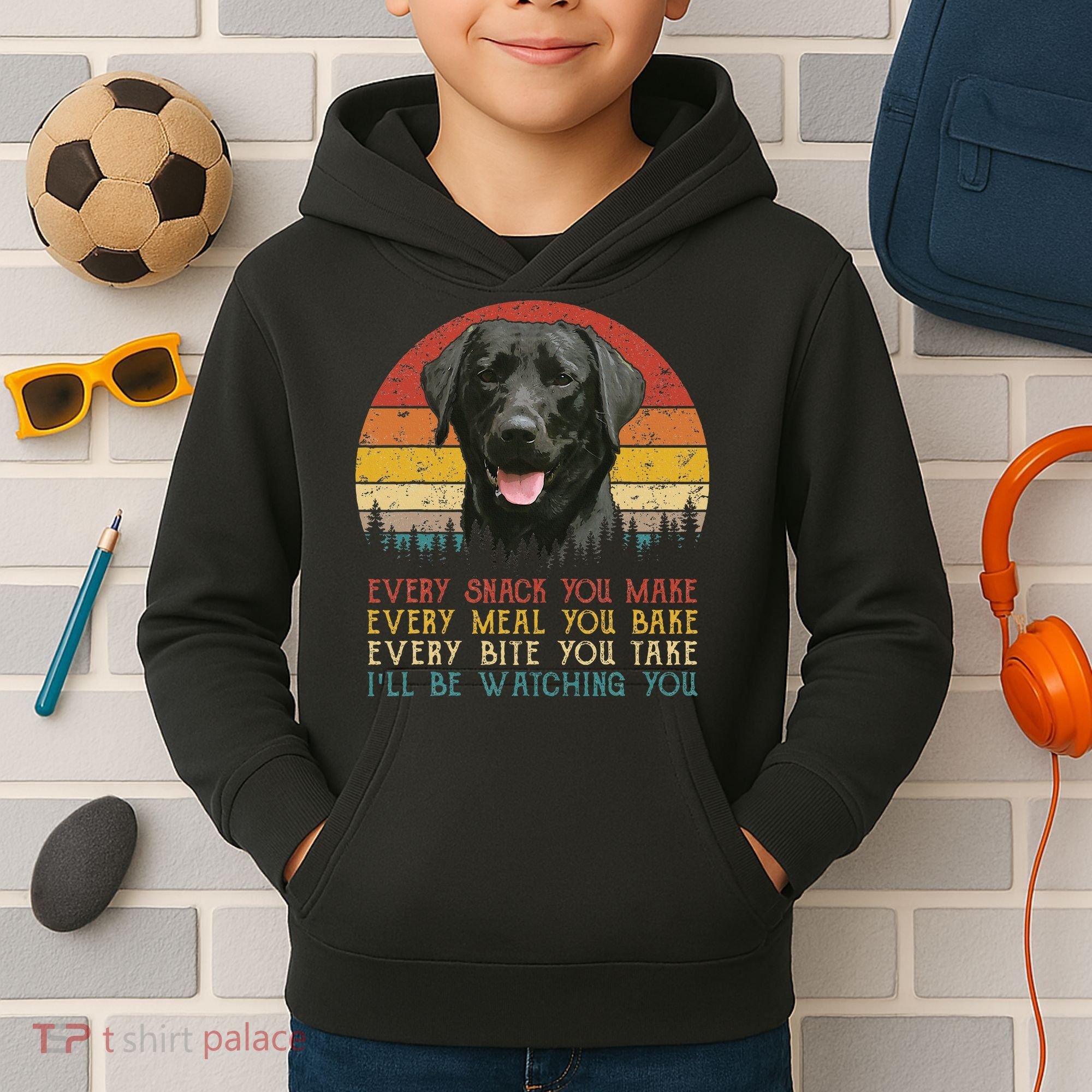Every Snack You Make Dog Black Labrador Retriever Kids Hoodie
