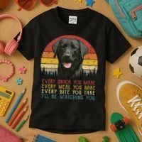 Every Snack You Make Dog Black Labrador Retriever Kids T-Shirt thumb 3