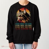 Every Snack You Make Ill Be Watching Funny Maine Coon Meow Women's Sweatshirt thumb 0