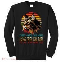 Every Snack You Make Ill Be Watching Funny Maine Coon Meow Sweatshirt thumb 0